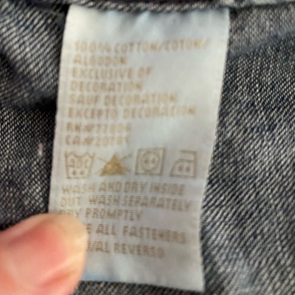 Tommy Hilfiger Blue Denim Shirt Jacket | Zip Chest Pockets | Mandarin Collar - Picture 9 of 9